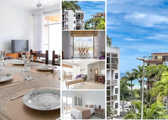 200m da PRAIA DO FORTE com VISTA, GARAGEM, VARANDAS e Wi-Fi 250 MEGAS